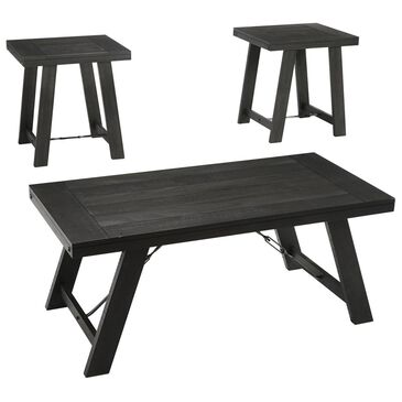 Ashley Noorbrook 3-Piece Occasional Table Set in Black and Pewter, , large
