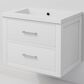 Lexora Home Castor 24" Single Bathroom Vanity in White with White Acrylic Top and Rectangular Sink, , large
