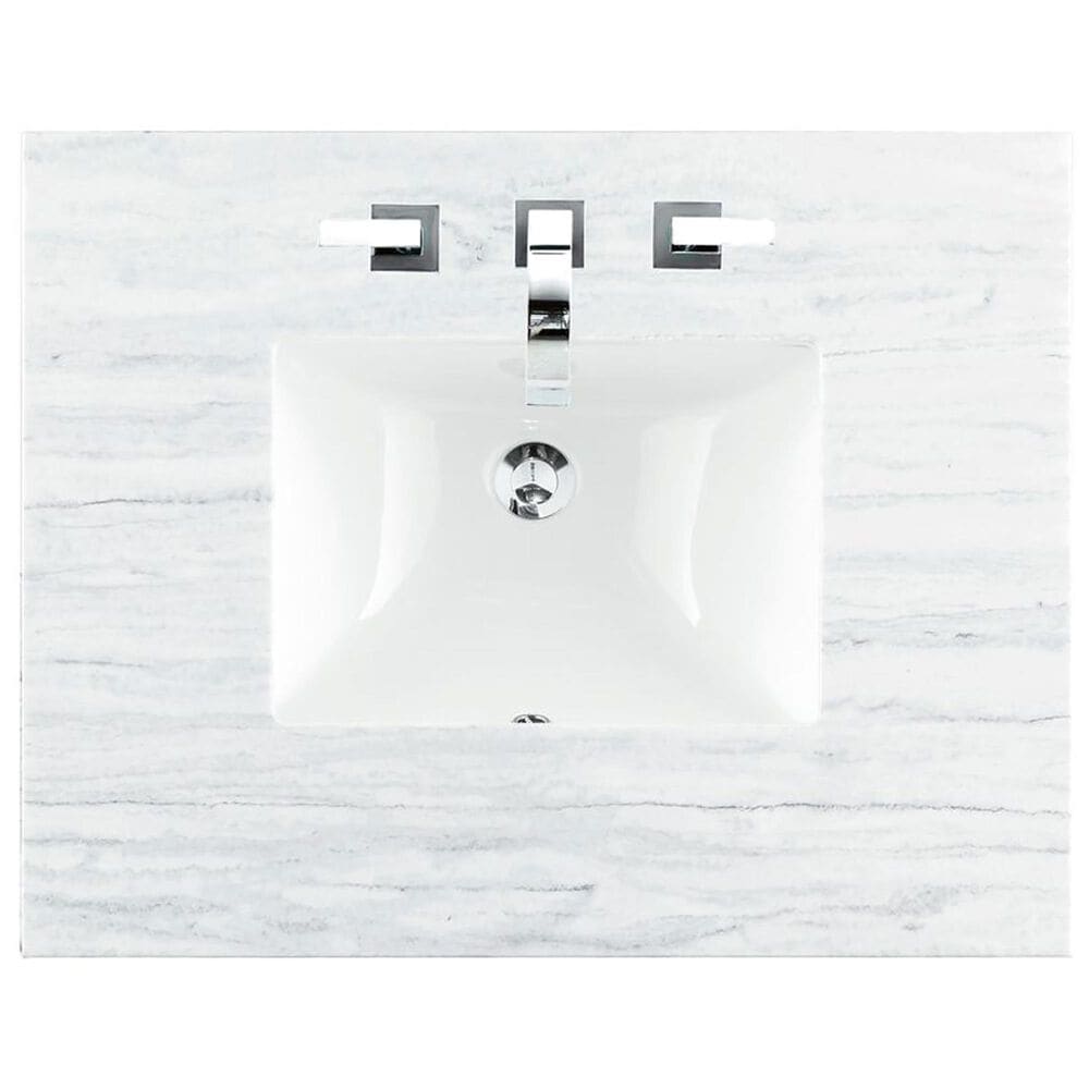 James Martin Vanities Breckenridge 30&quot; Single Vanity, Whitewashed Oak w/3 CM Arctic Fall Solid Surface Top, , large
