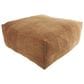 Maple and Jade 35" Low Profile Square Stuffed Pouf in Brown, , large