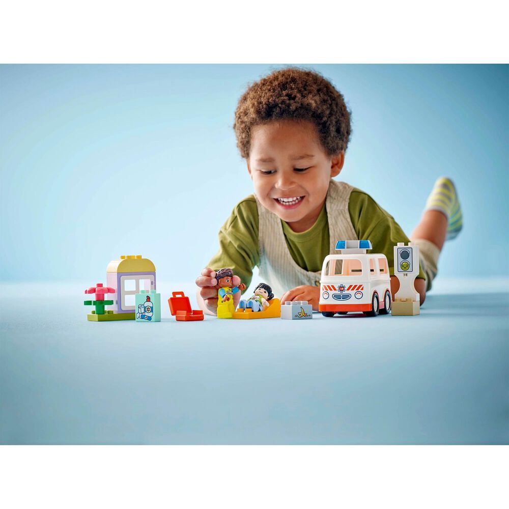 LEGO Duplo Ambulance and Driver Building Set in Multicolor, , large
