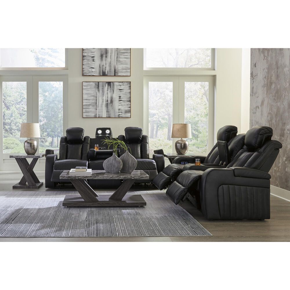 Ashley Caveman Den 2-Piece Power Reclining Living Room Set in Midnight, , large
