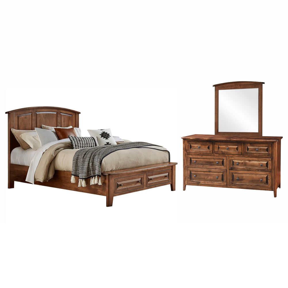 Archbold Furniture Company 3-Piece King Storage Bedroom Set in Maple Bark, , large