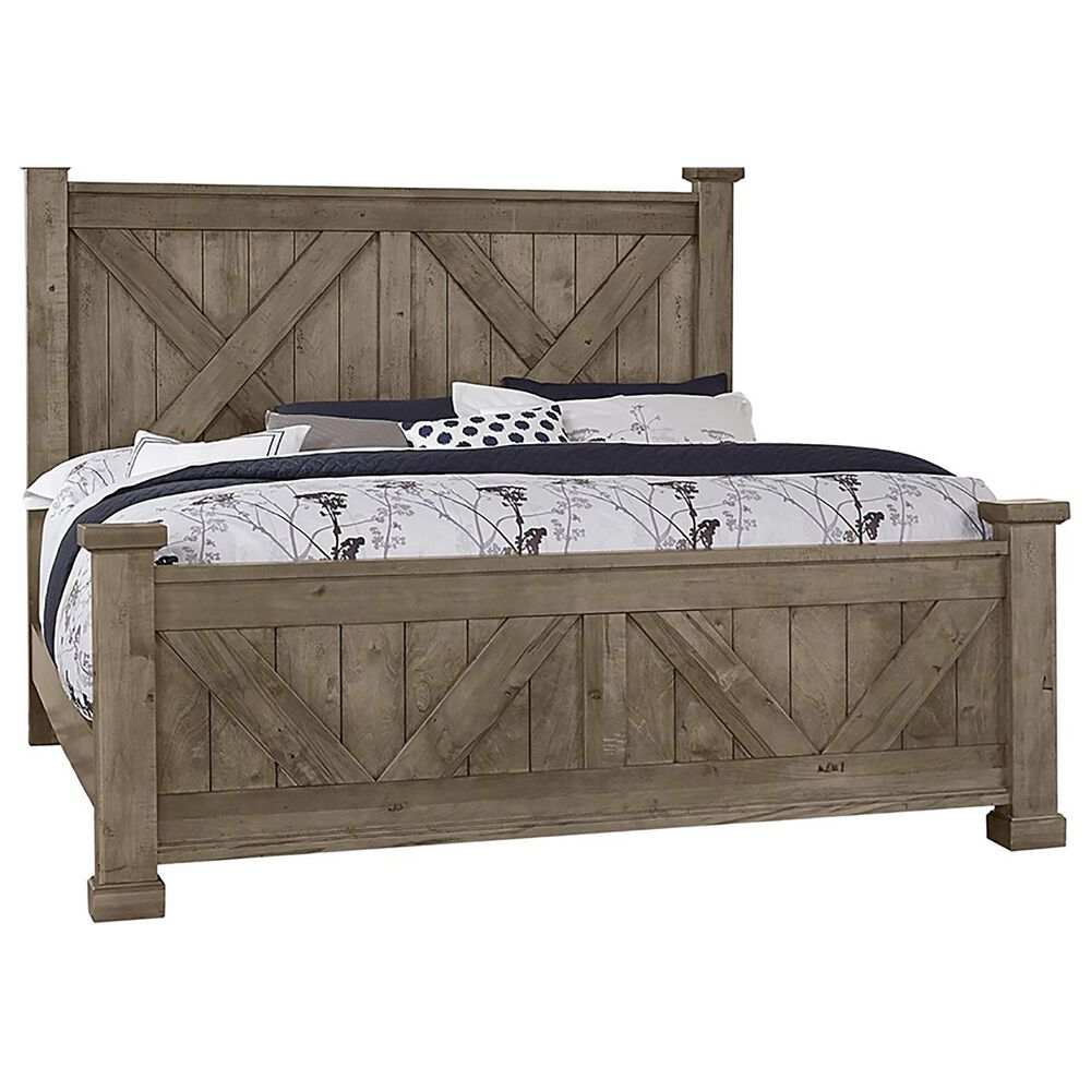 Viceray Collections Cool Rustic King Bed in Stone Grey, , large