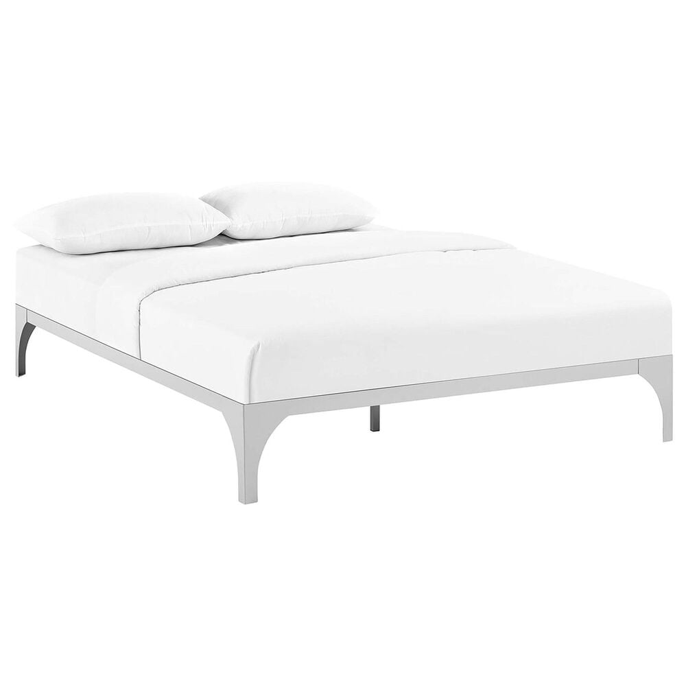 Modway Ollie King Platform Bed Frame in Silver, , large