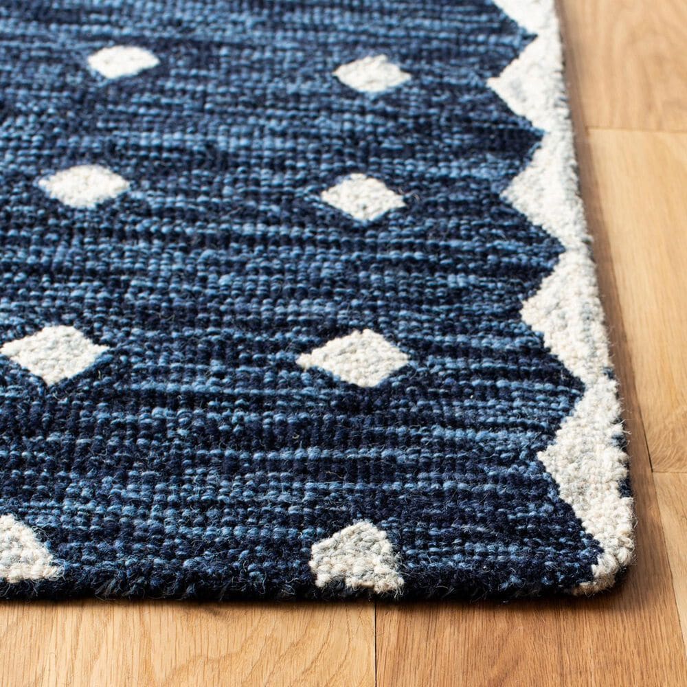 Safavieh Micro-Loop MLP171M 4&#39; x 6&#39; Blue and Ivory Area Rug, , large