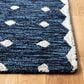 Safavieh Micro-Loop MLP171M 4" x 6" Blue and Ivory Area Rug, , large
