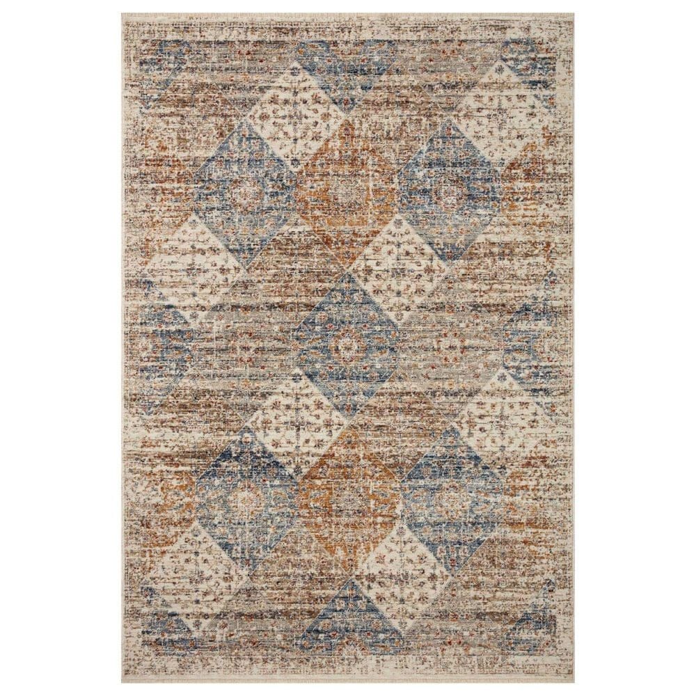 Loloi II Sorrento 11"6" x 15"7" Ivory and Multicolor Area Rug, , large