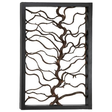 Maple and Jade 36" x 24" Rustic Nature Wall Decor in Black and Dark Brown, , large