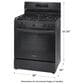 Frigidaire 30" Freestanding Natural Gas Range in Black, , large
