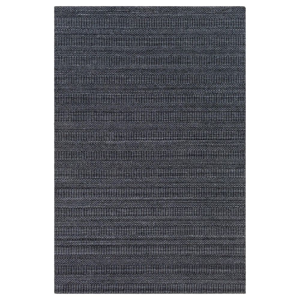 Surya Hickory 5" x 7"6" Charcoal, Black and Gray Area Rug, , large