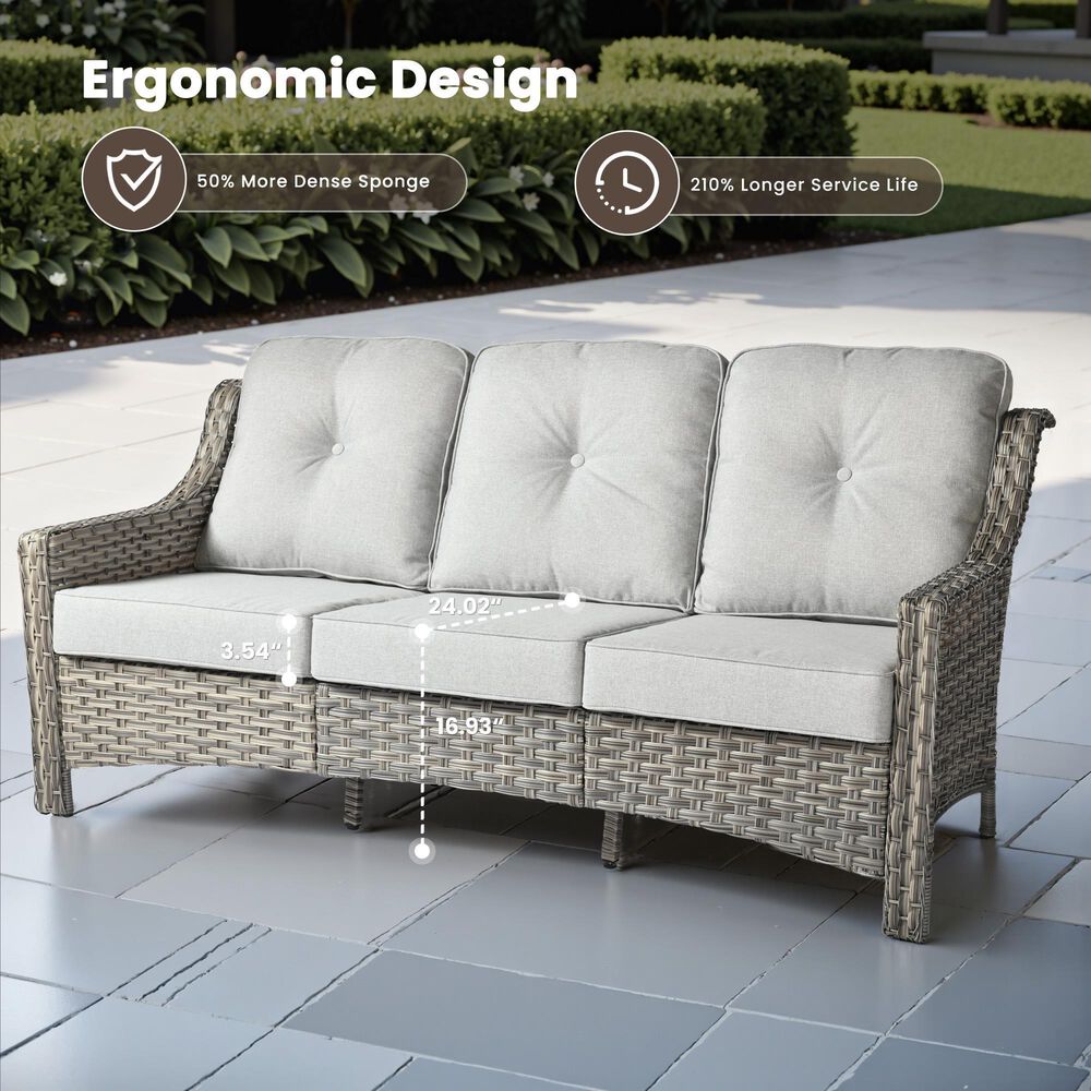 HOMLUX 5-Piece Outdoor Furniture Set in Gray, , large