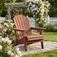 Hearth and Haven Oversize Outdoor Folding Adirondack Chair in Coffee, , large
