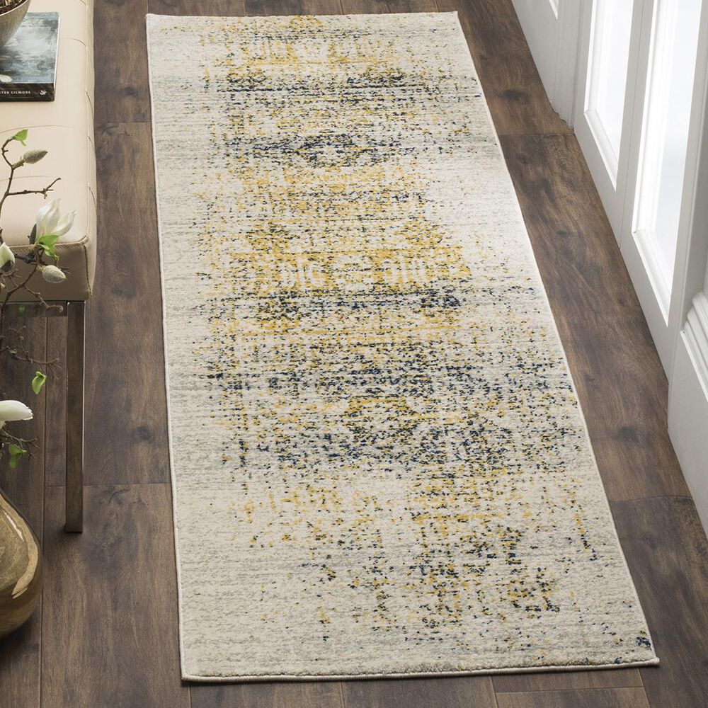 Safavieh Evoke EVK232C 2&#39;2&quot; x 9&#39; Ivory and Blue Runner, , large