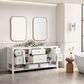 James Martin Vanities Breckenridge 72" Double Bathroom Vanity in Bright White with 3 cm Lime Delight Quartz Top and Rectangular Sinks, , large