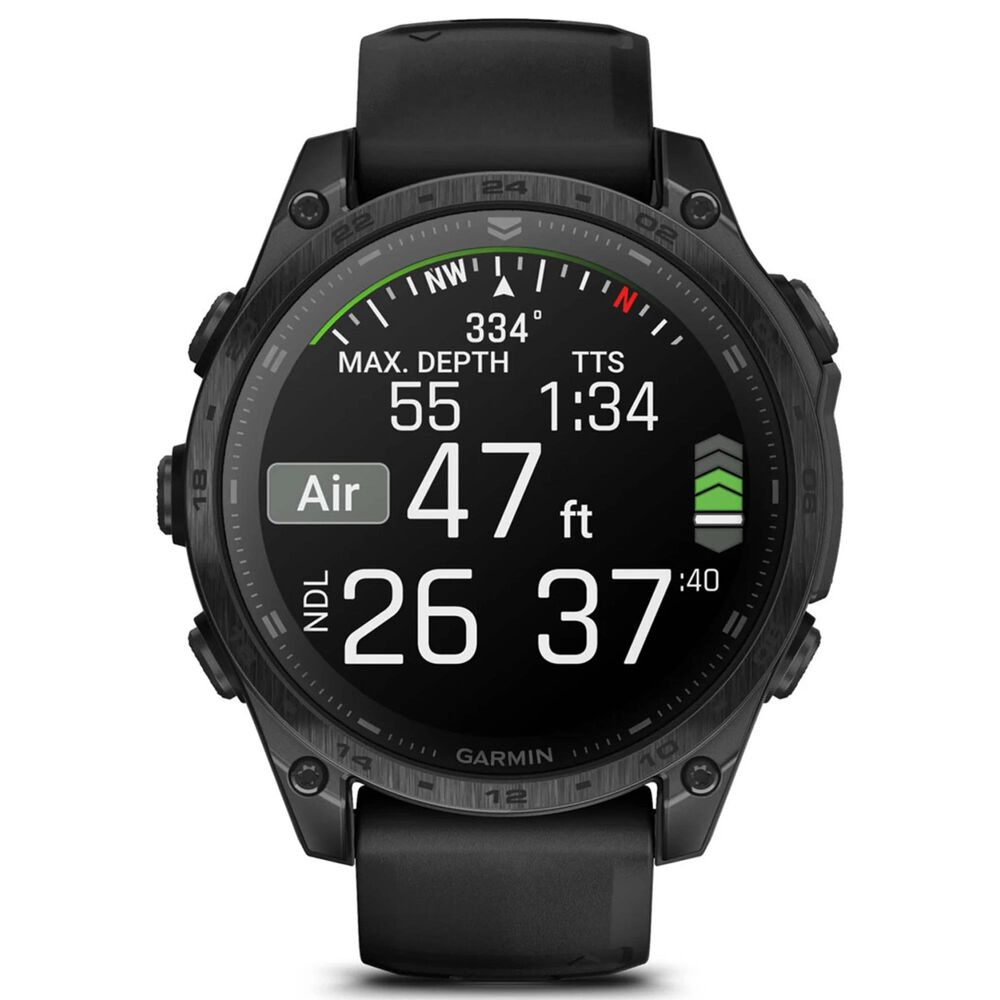 Garmin Tactix 8 AMOLED Smartwatch 47 mm Black Case with Black and Pebble Gray Band, , large