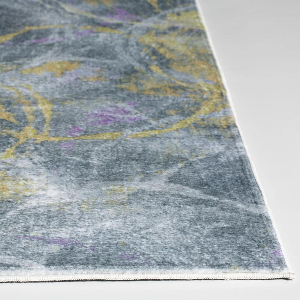 Kas Oriental Rugs Roxy Visions 2&#39; x 7&#39; Grey and Gold Runner, , large
