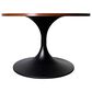 Leisuremod Verve 27" Coffee Table with MDF Top in Black and Brown, , large