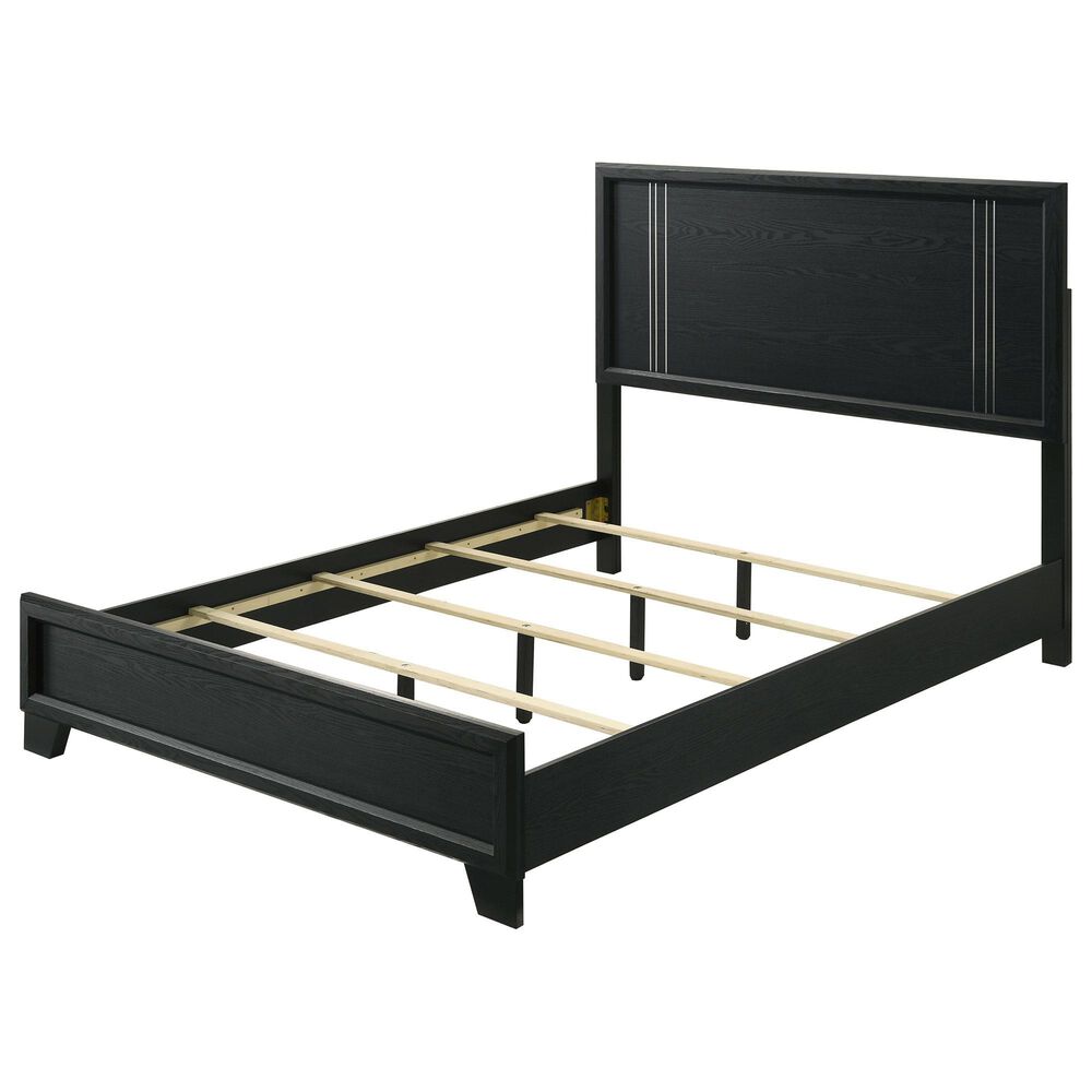 Crown Mark Charlie Queen Panel Bed in Charcoal, , large