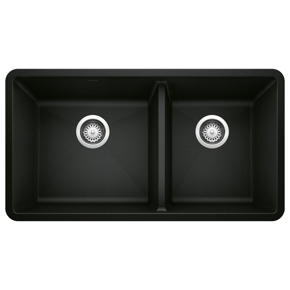 Blanco Precis 1-3/4 Double Sink in Coal Black, , large