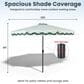 HOMLUX 10" Patio Umbrella with Lights in Green, , large