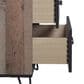 New Heritage Design Elk River King Bed and Two Nightstands in Rustic Brown and Black, , large