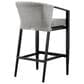 Armen Living Palma Patio Bar Stool with Dark Grey Cushion in Black, , large