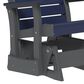 Amish Orchard 2" Outdoor Contour Glider Chair in Patriot Blue and Slate, , large