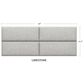 Jaxx Panelist Upholstered Queen Headboard Panel in Limestone Grey (Set of 4), , large