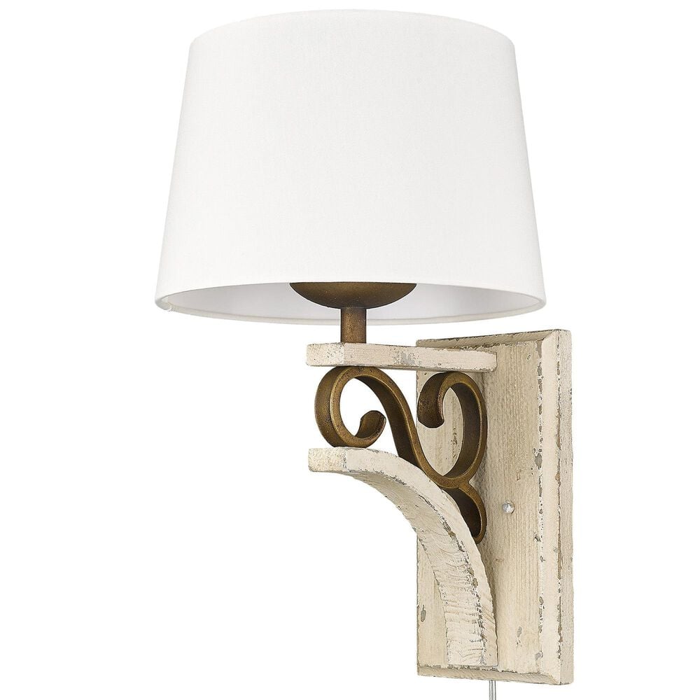 Golden Lighting Solay 1-Light Wall Sconce in Burnished Chestnut, , large