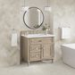 James Martin Vanities Lorelai 36" Single Vanity in Whitewashed Oak with 3 cm White Zeus Quartz Top, , large