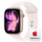 Apple Watch Series 11 (GPS) 46mm Aluminum Case with Light Blush Sport Band - M/L in Rose Gold and 2-Year AppleCare+, , large