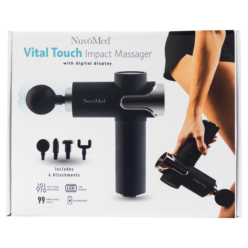 Nuvomed Vital Touch Impact Massage Gun With Digital Display, , large