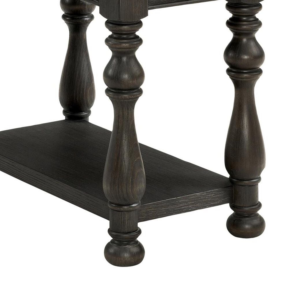 Riverside Furniture Barrington 1-Drawer Side Table in Antique Oak and Matte Black, , large
