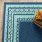Oriental Weavers Meridian Navy and Green 2"3" x 7"6" Indoor/Outdoor Runner, , large