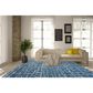 Nourison Luna 9"9" x 13"9" Blue and Silver Area Rug, , large