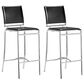 Zuo Modern Soar Bar Stools in Black and Silver (Set of 2), , large