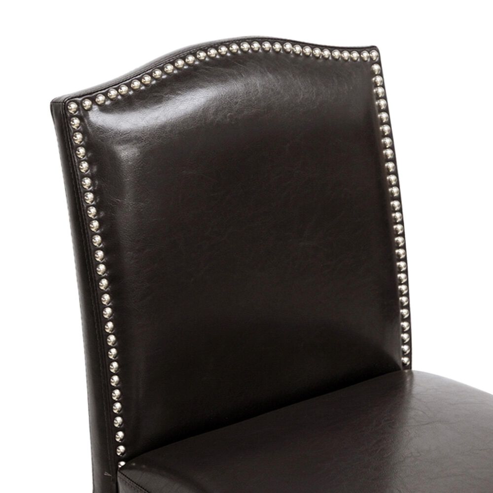 Baxton Studio Libra Bar Stool in Dark Brown (Set of 2), , large