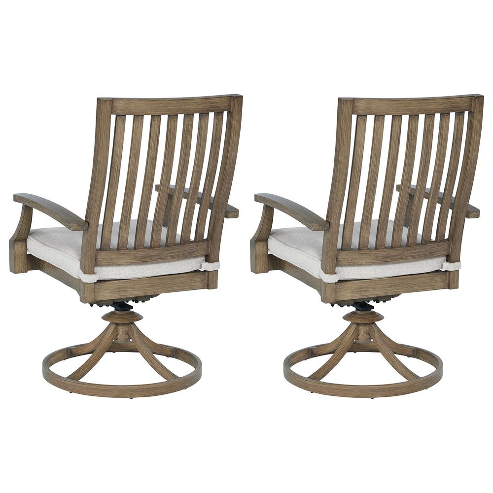Ashley Rainier Ranch Swivel Chair in Brown &#40;Set of 2&#41;, , large