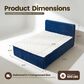 HOMLUX Plush Full Mattress with Blue Headboard, , large