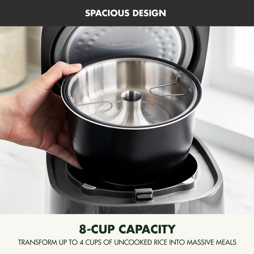 Green Pan Bistro 8-Cup Carb-Reducing Rice Cooker in Graphite, , large