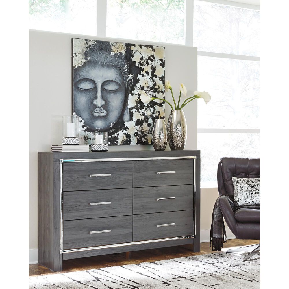 Ashley Lodanna 6 Drawer Dresser in Gray, , large