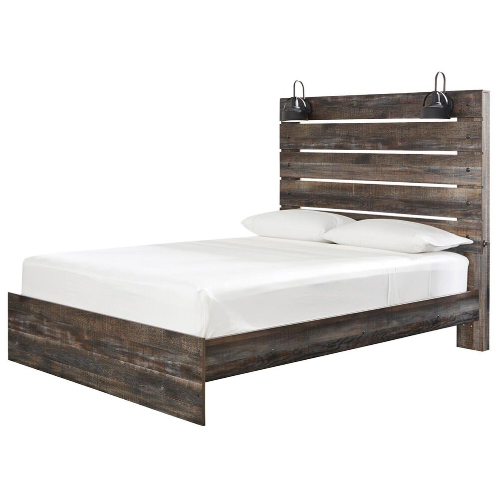 Ashley Drystan Queen Panel Bed in Rustic Brown, , large