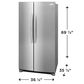 Frigidaire Gallery 26 Cu. Ft. Standard Depth Side-by-Side Refrigerator in Stainless Steel, , large