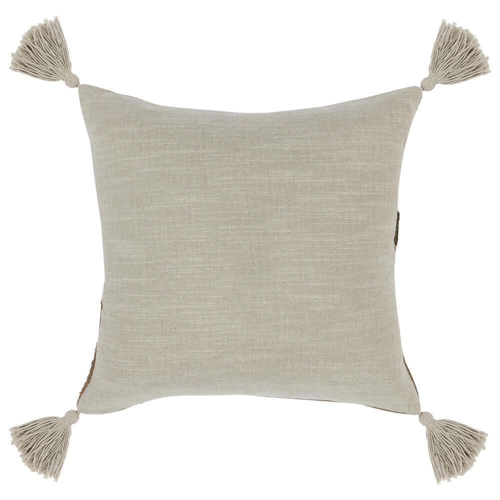 Classic Home Carve 18&quot; Square Throw Pillow in Natural, , large