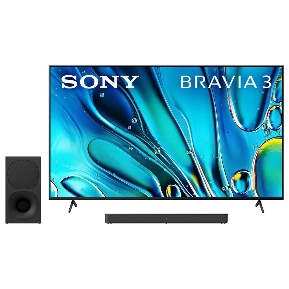Sony 75" Class Bravia 3 LED 4K HDR - Smart Google TV with 2.1 Channel Soundbar and Wireless Subwoofer in Black, , large