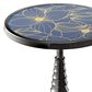 Furniture of America Gleam Round End Table in Black Nickel and Gold, , large