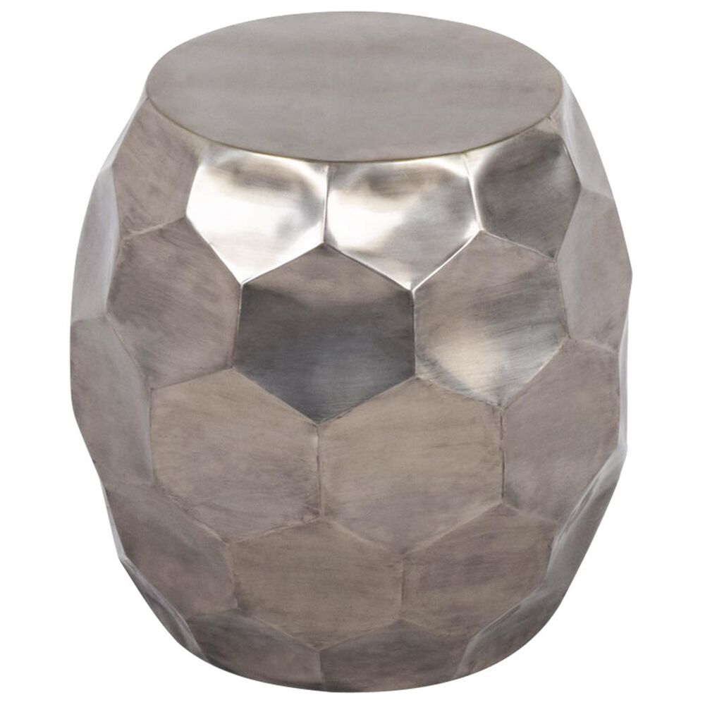 Crystal City India Round Accent Table in Nickel, , large