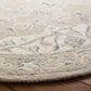 Safavieh Micro-Loop MLP505F 3" Round Light Grey and Ivory Area Rug, , large