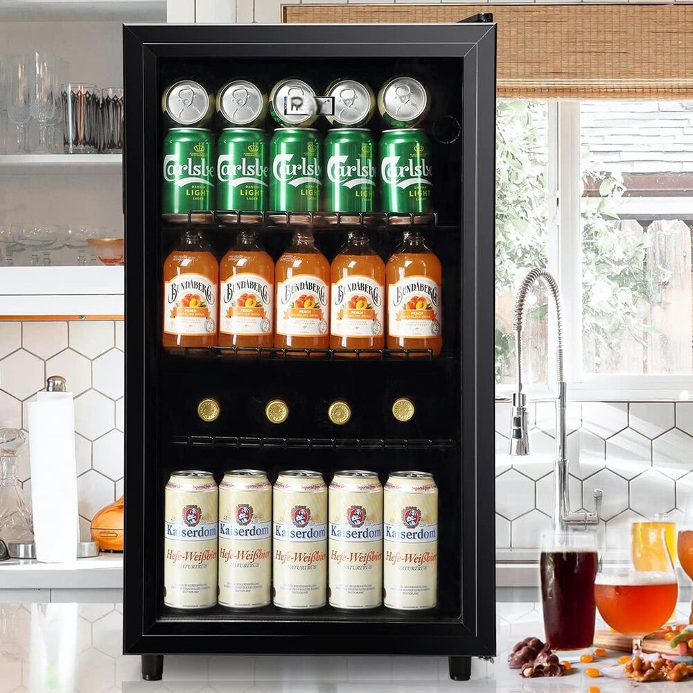 HOMLUX 3.2 Cu. Ft. Beverage Center in Black, , large